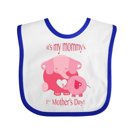 

Inktastic It s My Mommy s 1st Mother s Day Gift Baby Boy or Baby Girl Bib