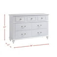 thumbnail image 4 of Picket House Ameublement Annie Commode TransitionalWhiteSolid Caoutchouc Bois, 4 of 5