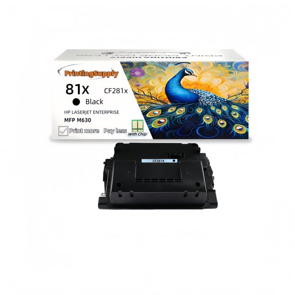 1 Pack 81X CF281X High Yield Black Toner Cartridge Compatible for  81X, Fits for LaserJet Enterprise MFP M630h M630dn M630f M630z M605 M606 M630