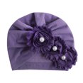 thumbnail image 1 of Gorro infantil Bebé color liso Girasol Bebé flor con rombos Gorro bebé, 1 of 5
