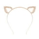 thumbnail image 1 of 1 diadema con orejas de gato huecas y diamantes de imitación para fiesta de disfraces., 1 of 8