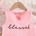 thumbnail image 5 of LAPAKIDS Baby Girl Clothes Summer Infant Toddler Girls Outfits 18-24 Months Letter Printed Tops Camouflage Short Set, 5 of 7