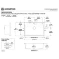thumbnail image 5 of Kingston Brass GKDS332292H Calgary 33" Stainless Steel Single Bowl Dual Mount Kitchen Sink with Bottom Grid and Strainer, Brushed, 5 of 9