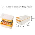 thumbnail image 4 of Cordless Electric Lunch Box, Self Heating Food Warmer, Portable Rechargeable Stainless Steel Bento Box for Work, Travel, Battery Powered, No Water Required, 1 L with Insulated Bag, 4 of 5