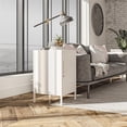 thumbnail image 3 of RealRooms Shadwick Metal Locker End Table with 2 Shelves, Soft White, 3 of 9