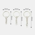 thumbnail image 5 of 50 Pcs 1 Inch/25mm Split Keyrings with Chain Silver Keychain Ring, Key Chains Rings Parts with Open Jump Ring and Connector, 5 of 7