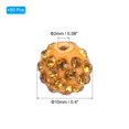 thumbnail image 2 of Uxcell 10mm Rhinestone Clay Beads, Pave Crystal Disco Rhinestone Bead for DIY Jewelry Making Bracelet, Golden 50Pcs, 2 of 6