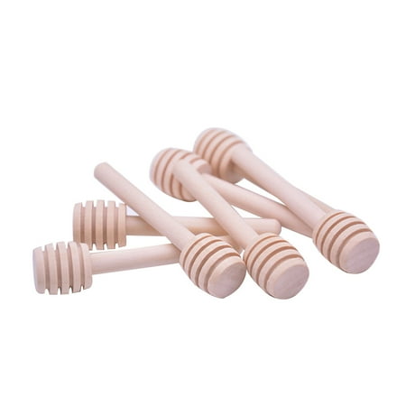 

OUNONA 30PCS Mini Wooden Honey Dipper Sticks Portable Honey Sticks for Honey Jar Dispense Drizzle Honey and Wedding Party Favors