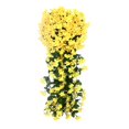 thumbnail image 1 of Flor violeta artificial reutilizable para colgar en la pared, decoración de ramo violeta (amarillo), 1 of 3