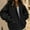 Black, variant on Adding Velvet And Thickening Wearing Lamb Wool Both Sides Womens Clothing Jacket Winter New Loose Fitting Hooded Top Warm Jacket Zip up Jacket Women Lightweight Full Zip Women Zip up Jackets for Women