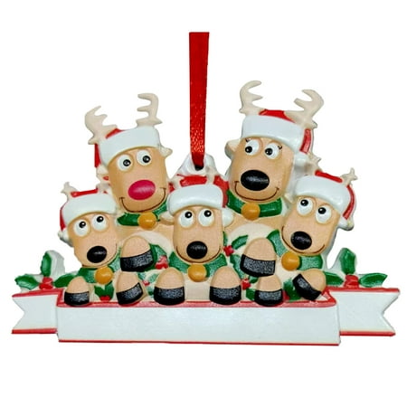 

Party Decorations Theme Personalised Family Christmas Xmas Tree Bauble Decoration Ornament Deer Family 2024Christmas Holiday Decorations