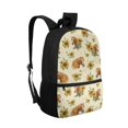 thumbnail image 2 of Uourmeti Personalized School Backpack for Outdoor Travel, 17 Inch Adjustable Padded Straps Student Bookbag, Watercolor Sunflower & Horse Pattern, 2 of 6