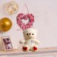 thumbnail image 5 of Oso de peluche con luz nocturna que cambia de color | Peluche LED RGB con estampado de rosa y lazo | Suave peluche de fibra de poliéster para niños y adultos | Regalo para festivales de cumpleaños, 5 of 5