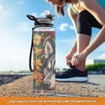thumbnail image 6 of Sports Water Bottle 1000ML Tritan Food Grade Clear Water Bottle Fitness Outdoor Sports Bike Husky Flowers, 6 of 7