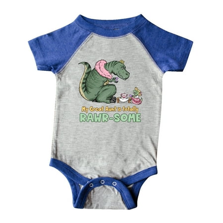 

Inktastic My Great Aunt Is Totally Rawr-Some Tea Rex Party Gift Baby Boy or Baby Girl Bodysuit