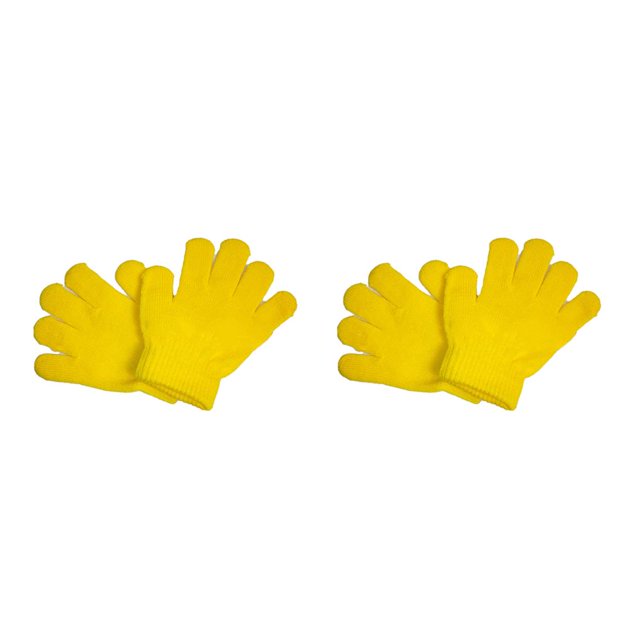 Advancent Guantes para niños Invierno Cálido Deportes Equipo Regalos Tejido fino amarillo fluorescente amarillo 2piezas Advancent CBP207161