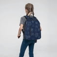 thumbnail image 5 of Honeii Snowflake Dark Blue Print Lightweight Backpacks,Carry on Backpack,Durable Backpack for School, Work & Travel, 5 of 7