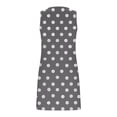 thumbnail image 7 of HAOTAGS Summer Dresses for Women 2026 Summer Polka Dot Women's Dress Casual Open - slit Gray Size M, 7 of 7