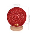 thumbnail image 2 of Bewildely Twine Lampshade Light Wood Lámpara de noche decorativa Lámpara de pantalla tejida a mano para el hogar y la oficina Iluminación navideña Numero 3 Bewildely HA026875-03, 2 of 6