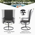 thumbnail image 5 of ELPOSUN 7 Piece Outdoor Patio Dining Set Swivel High Back Textilene Chairs and Round Table Furniture Set,Black, 5 of 6