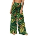 thumbnail image 2 of Warop Women's Bohemian Printed Chiffon Beach Cover-Up Pants, Lightweight with UPF Sun Protection Wide Leg for Vacation and Daily Wear, 2 of 7