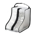 thumbnail image 1 of Langgg PVC Boot Storage Bag Portable Transparent Waterproof Moistureproof Protective Lifting Handle Shoe Organizer Accessories Black Short, 1 of 8