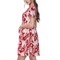 thumbnail image 2 of Easygdp Bloody Hand 2 para Vestido Transpirable de Mujer, Vestido Suelto de Manga Corta con Pliegues y Bolsillos para el Verano, 2 of 6