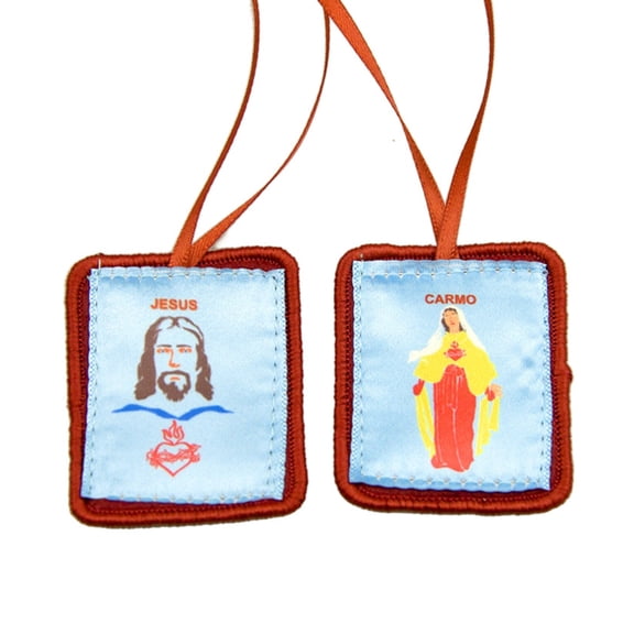 SDFGTstore Red Scapular Catholic Necklace Religious Gift for Men Women First Holy Communion