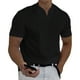 thumbnail image 2 of Camisetas Prolriy para hombre, primavera y verano, informales, cuello en V, lisas, de manga corta, blusa, color negro, talla L, 2 of 8