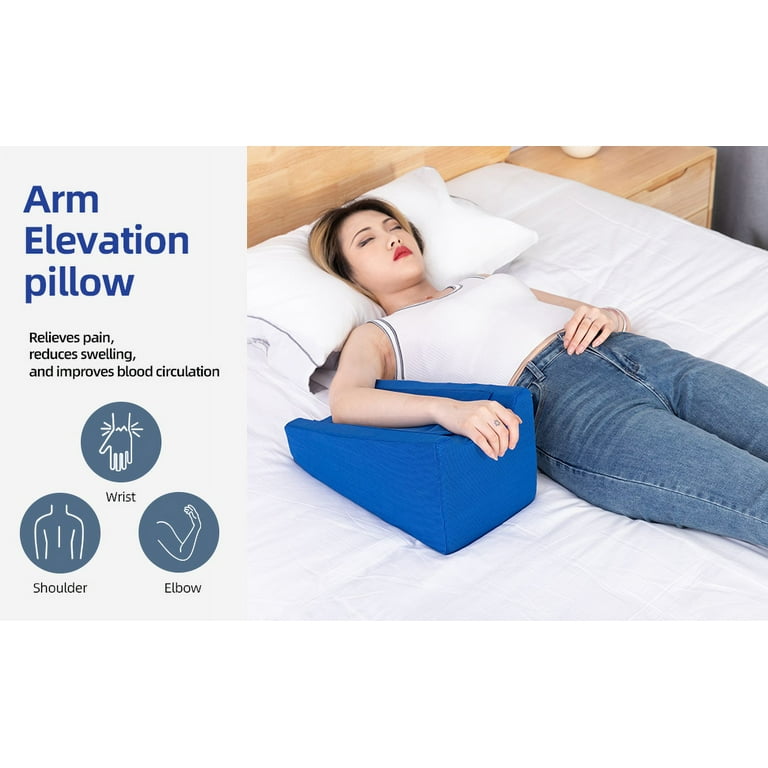 Fanwer Leg Elevation Pillows for After Surgery,Injuries,Rest,Foam Wedge for  Elevating Leg,Leg Pillows for Elevation for Swelling with Handles,Washable