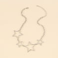 thumbnail image 3 of Ziurtnc Women Star Shape Choker Necklace Shining Rhinestones Inlaid Clavicle Necklace Retro Elegant Geometric Star Necklace Gift, 3 of 7