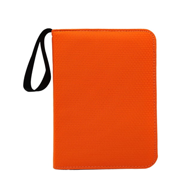 Bolsa de almacenamiento de tarjetas con textura de panal de color sólido,cuatro compartimentos,400 bolsillos transparentes para tarjetas