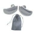 thumbnail image 4 of jinwen 2Pcs Weight Lifting Grips with Drawstring Bag Bar Bodybuilding Workout Grips Gray, 4 of 9