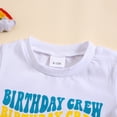 thumbnail image 5 of Baby Boy Summer Clothes Kids Baby Boys Summer Short Sleeve Prints T Shirt Tops Shorts Child Kids 2Pc Set Outfits Toddler Boy Outfits White 18 Months-24 Months, 5 of 5