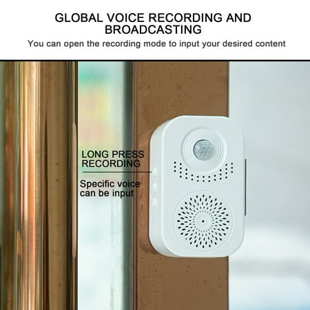 Doorbell Sensor Welcome Alarm QQZ Automatic Voice Broadcast with Infrared Sensing USB Charging Motion Detector for Shop Mall Home Security Notification