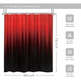 thumbnail image 3 of Red and Black Shower Curtain 60Wx72H Inch Modern Men Cool Simple  Bright Abstract Asian Dark Oriental Gradient Stripe Bathroom Decor Fabric Polyester Waterproof 12 Pack Hooks, 3 of 11