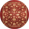 thumbnail image 1 of Ahgly Company Indoor Round Abstract Red Abstract Area Rugs, 3' Round, 1 of 6