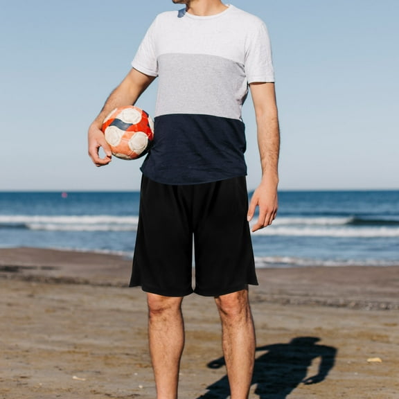 LULULION Mens Jogger Sweatpants Sport Shorts Black Polyester 1Pcs