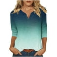 thumbnail image 2 of Wancir Womens Long Sleeve Tops Casual V Neck T Shirts Loose Fit, 2 of 5