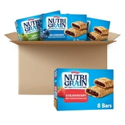 Nutri-Grain Soft Baked Breakfast Bars, Made with Whole Grains, Kids Snacks, Value Pack, Apple Cinnamon, 20.8oz Box (16 Bars)