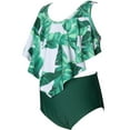 thumbnail image 1 of ITFABS Mommy and Me Swimsuit Solid Color/Printed Bra Panty 2-Piece Bikini Set, 1 of 4