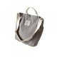 thumbnail image 1 of Bolso de mano de lona para mujer, bolso de trabajo de hombro informal, bandolera, bolso de compras de tela informal, gris Feliz Sencillez, 1 of 3
