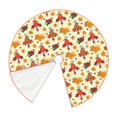thumbnail image 3 of Salouo Thanksgiving Turkeys Christmas Tree Skirt 48" Farmhouse Christmas Decorations Snowman Xmas Tree Skirt Tree Mat for Holiday Party Decor, 3 of 8