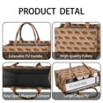 thumbnail image 4 of Large Capacity Tote Bag,Brown Buffalo Pattern Handbag Fashion Luxury Tote Bag,15.7"x13"x 5.1" Inches,Laptop Compatible, 4 of 6
