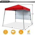 thumbnail image 4 of ABCCANOPY Outdoor 8x8 ft Pop-Up Canopy with Sun Wall, Bag, Stakes and Ropes, Red, 4 of 7