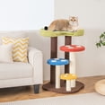 thumbnail image 4 of Gymax Arbre à Chat Champignon Unique Tour de Chat Mignonne Multi-Niveaux avec Poteau à Griffer Intérieur, 4 of 10