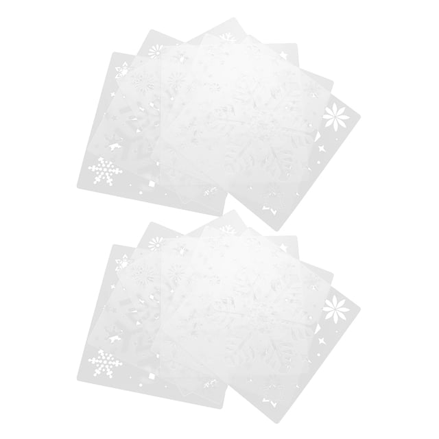 CIMAXIC 2 Sets Christmas Snowflake Stencils Snowflake Stencil Templates For Painting Reusable Snowflake Stencils For Crafts Snowflake Stencils For Painting On Canvas Walls And Windows