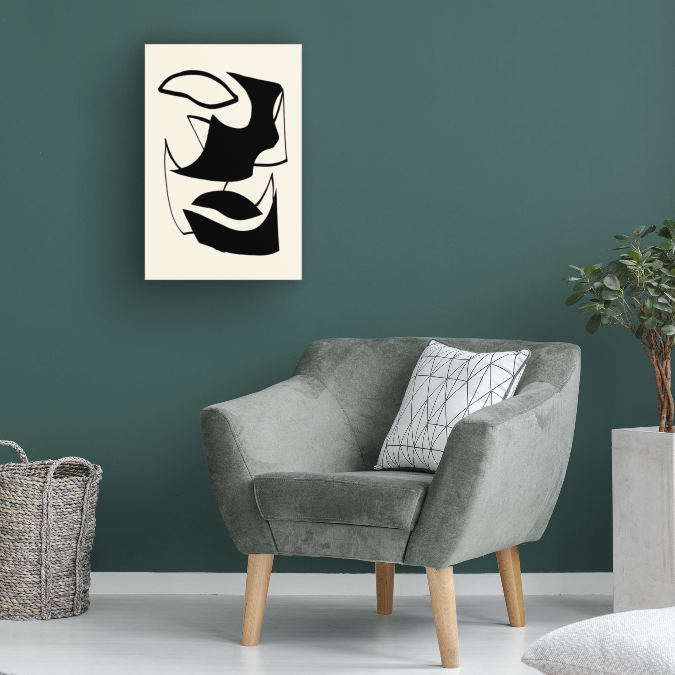 Canvas Wall Art - Pictufy Studio 'Shape 07' Wall Art for Living Room, Bedroom, or Office Décor by Trademark Fine Art - 30 x 47 Inches