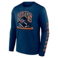 thumbnail image 2 of Men's Fanatics  Navy Chicago Bears Helmet Platform Long Sleeve T-Shirt, 2 of 3
