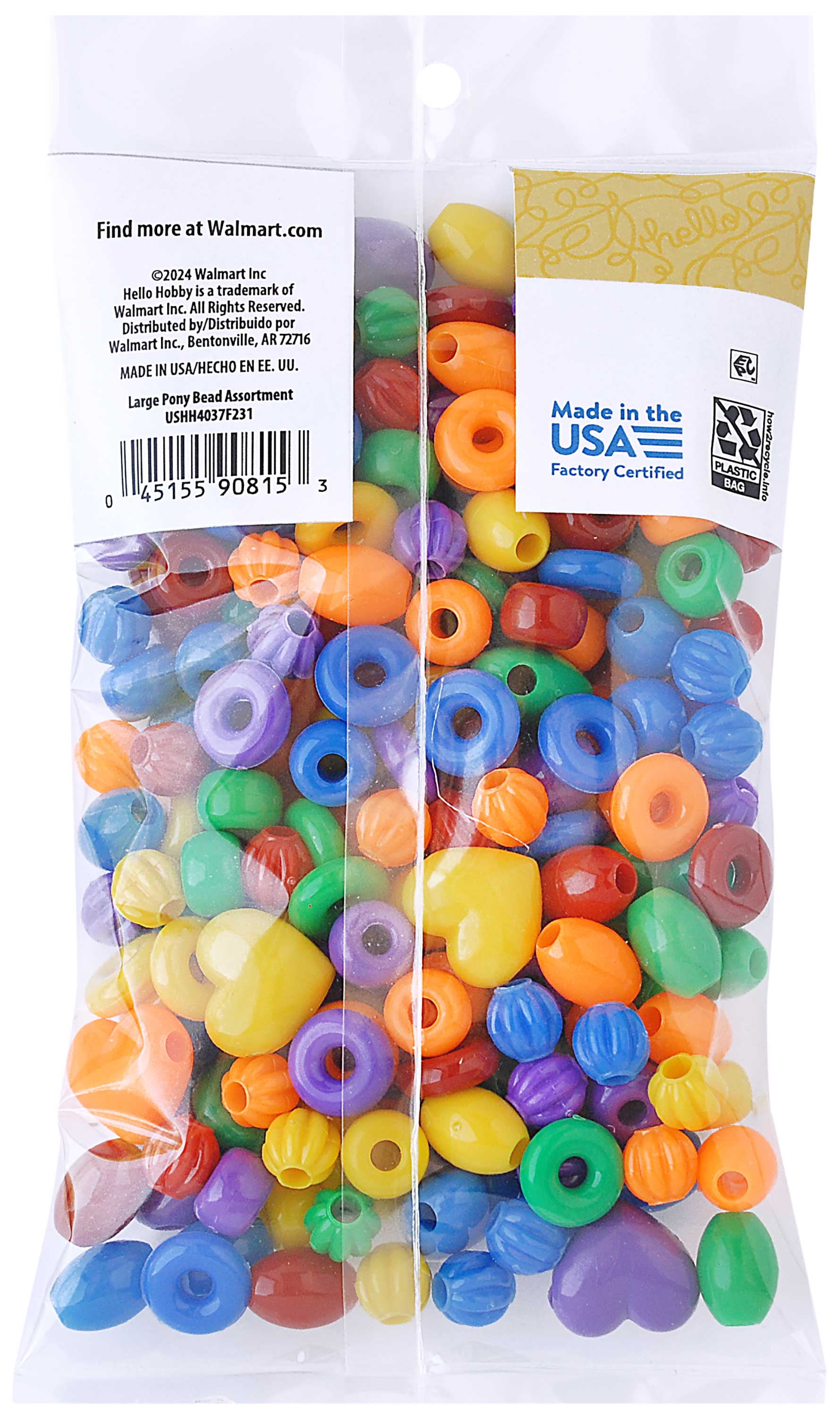 Hello Hobby Shaped Bead Mix, Multishaped, 175 Pieces, Beads for Jewelry Making and DIY Crafts